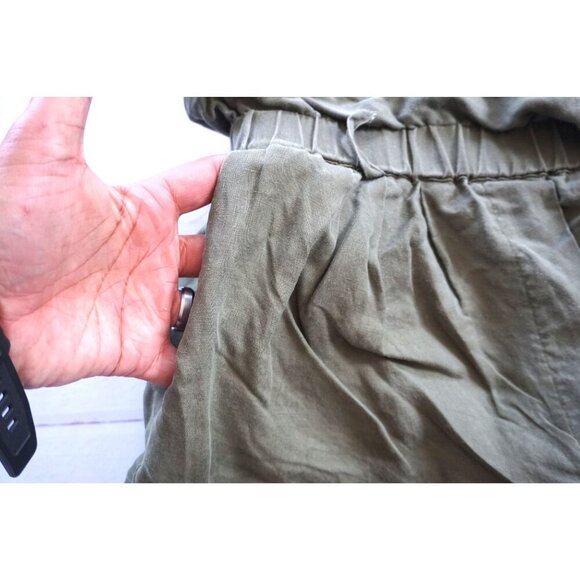 Frame Paperbag Pocket High Rise Short Army Green - Size XS - Picture 4 of 8